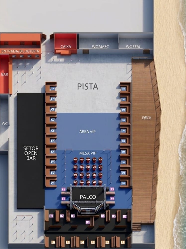 Mapa do Sky Park