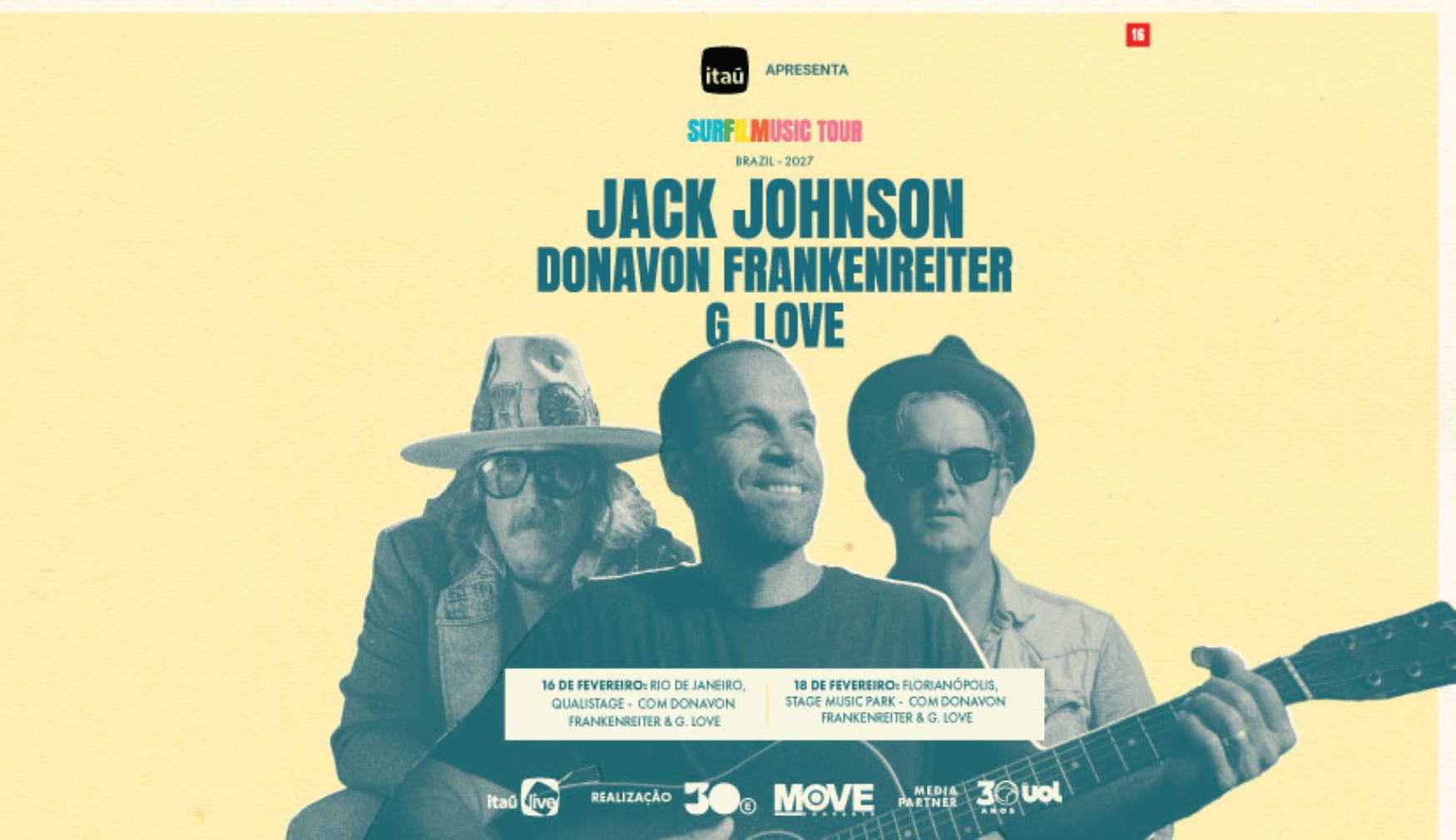 JACK JOHNSON SURFILMUSIC TOUR - BRASIL 2027