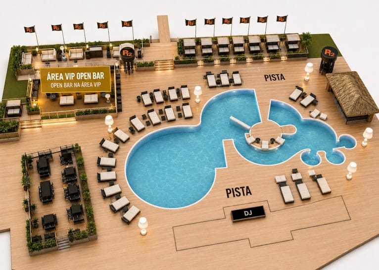Mapa do P12 - Festa na Piscina