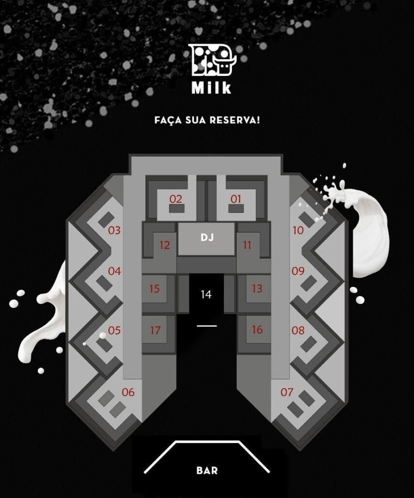 Mapa Milk Club Jurerê
