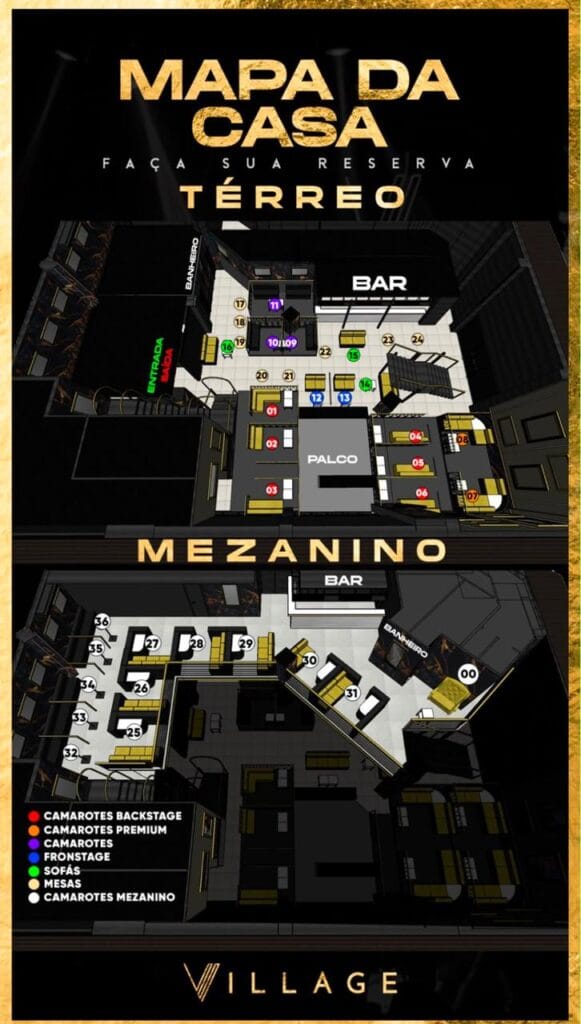 Mapa da Casa: Village Concept Bar