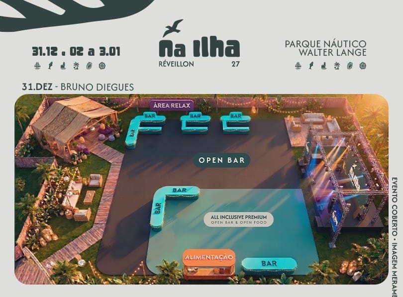 Na Ilha Reveillon Bruno Diegues Ingresso com Desconto